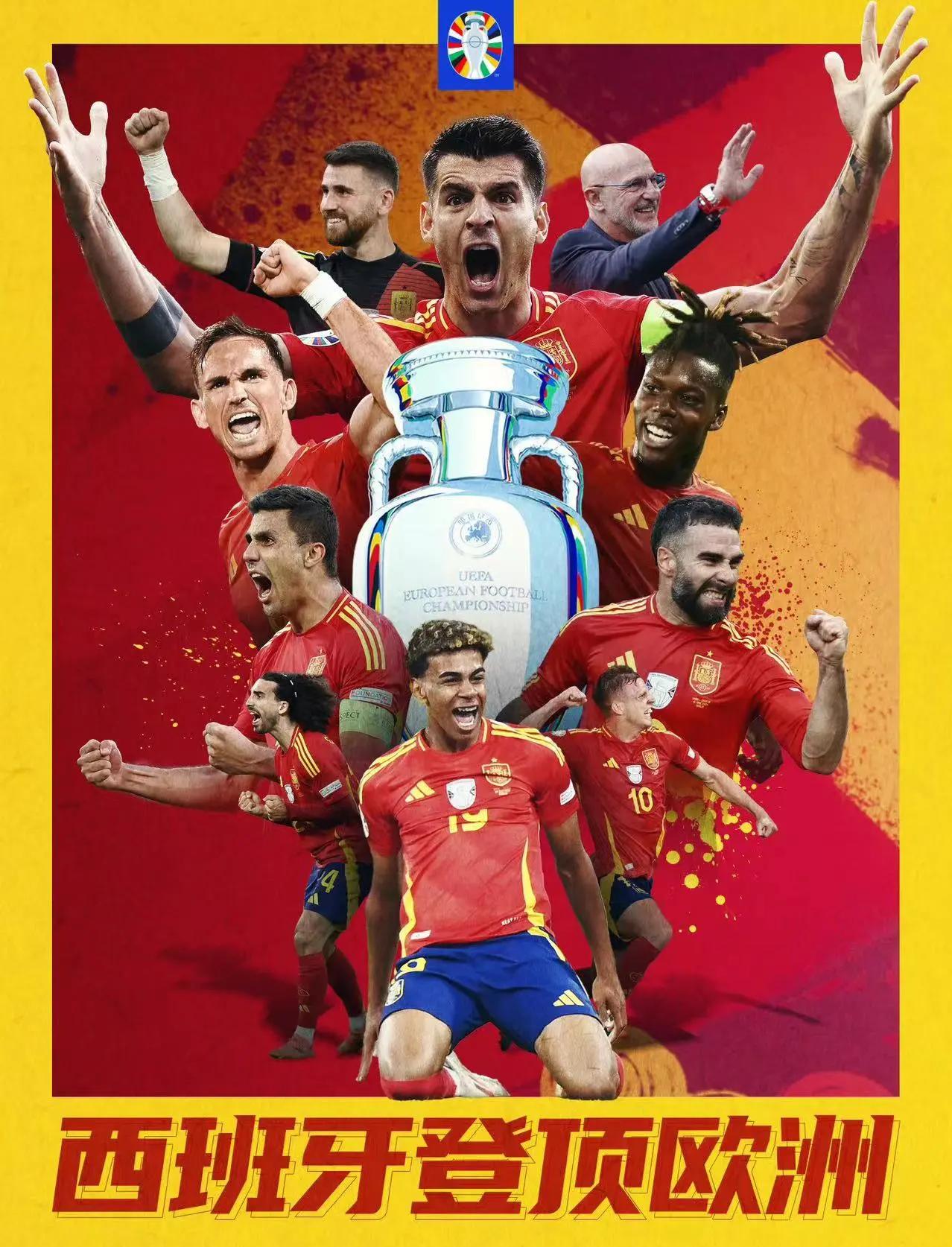 西班牙迎来大胜，晋级欧洲锦标赛决赛